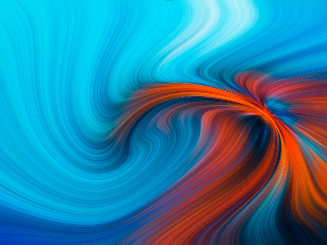 Blue orange swirl, pattern, abstraction, 1280x960 wallpaper