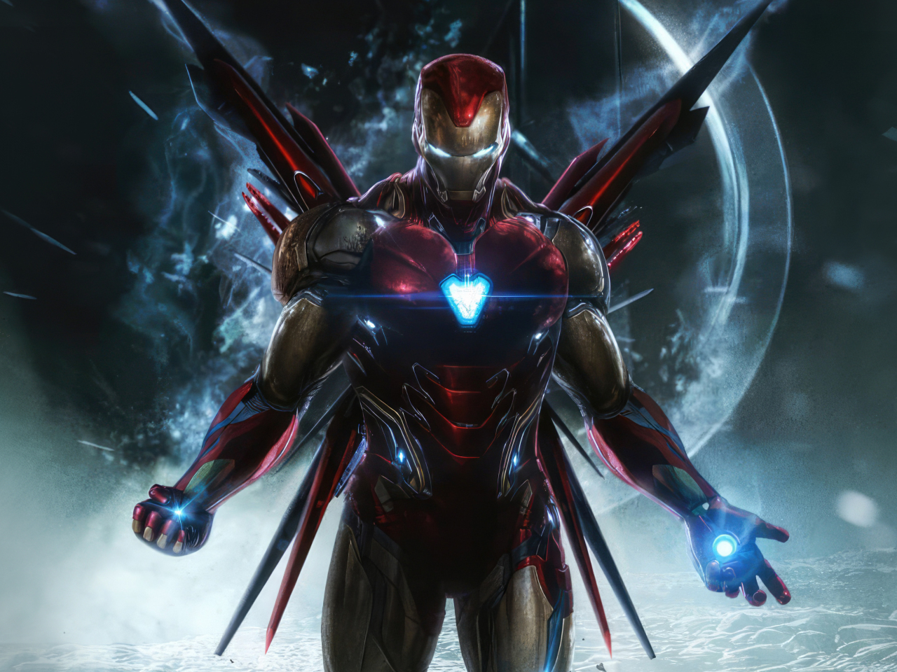 Download wallpaper 1280x960 tony stark's new nano suit, 2023, standard ...