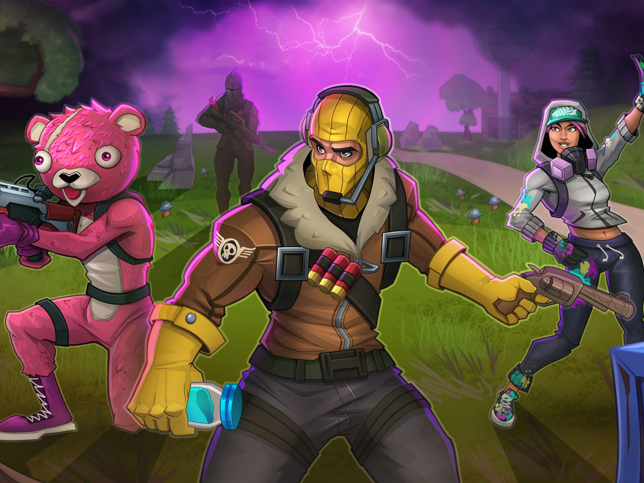 fortnite squad art 1280x960 wallpaper - fortnite 1280x960