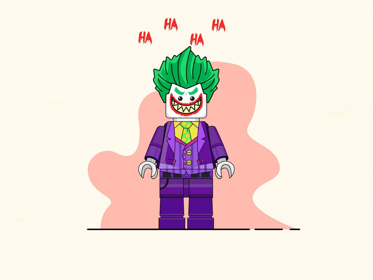 Download wallpaper 1280x960 joker, villain, lego, art, standard 4:3 ...