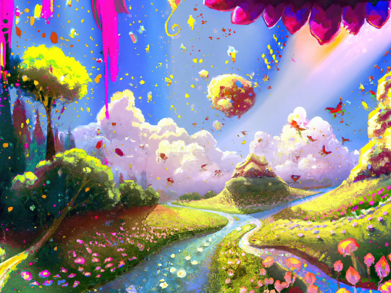 Download wallpaper 1280x960 colorful world, fantasy art, standard 4:3 ...