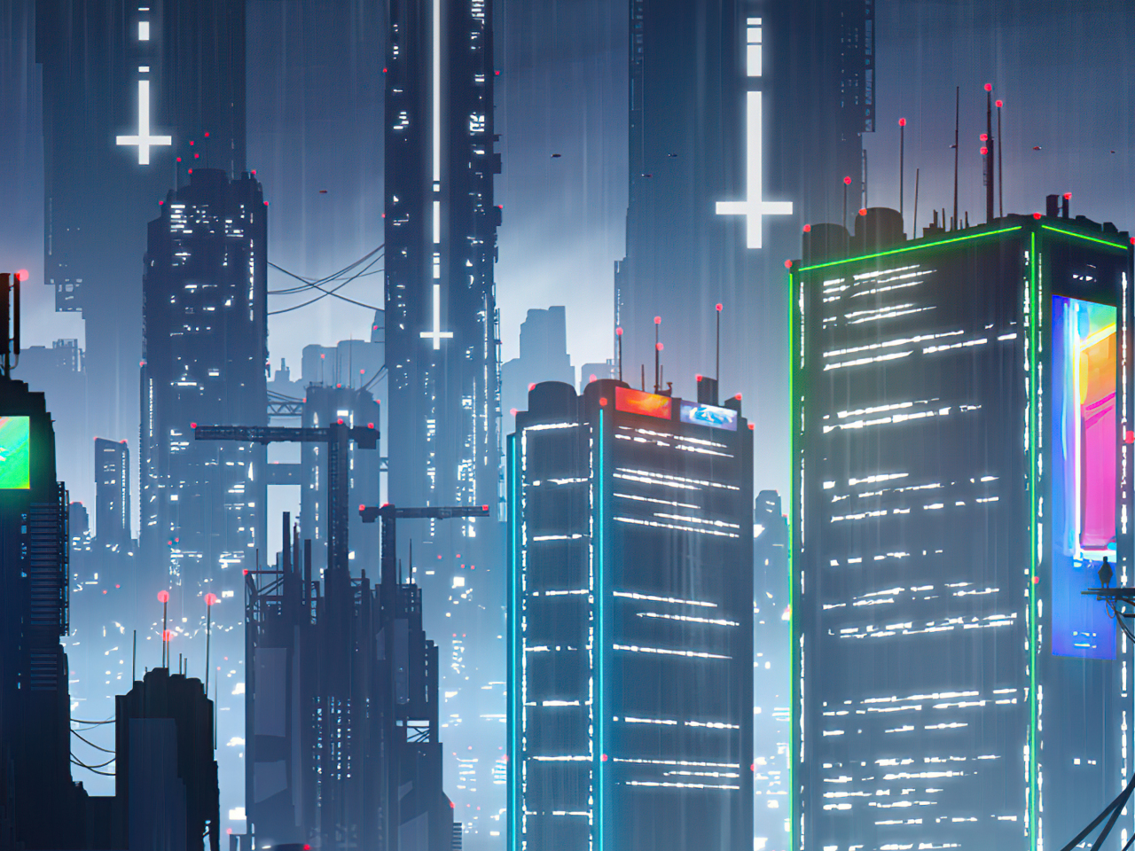 The Proximity, fantasy, cyber city, art, 1280x960 wallpaper