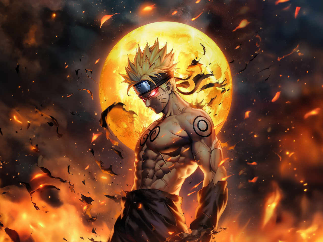 Download wallpaper 1280x960 naruto, anime boy, art, standard 4:3 fullscreen  1280x960 hd background, 29542