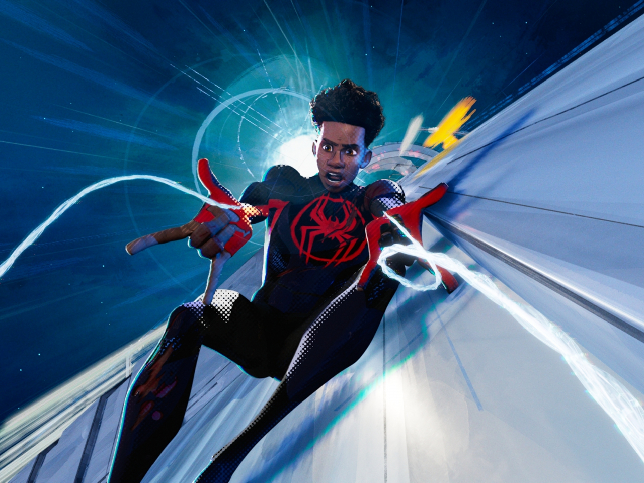 Download wallpaper 1280x960 miles morales across the spider-verse ...