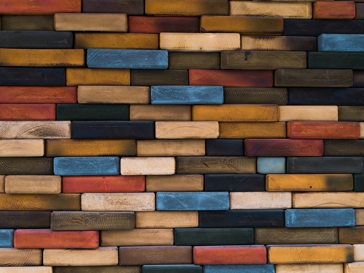 Texture, colorful bricks, wall, 1280x960 wallpaper