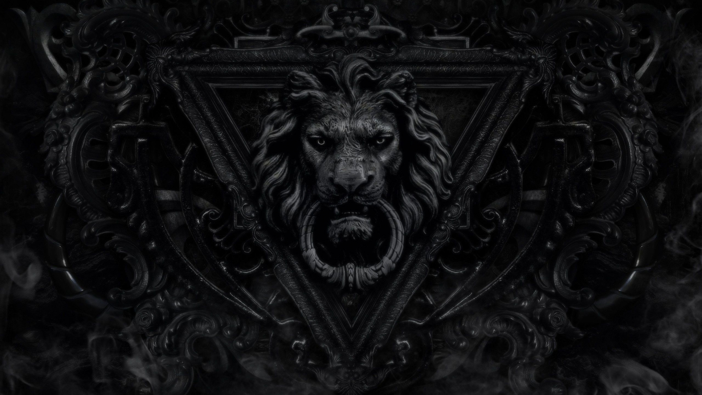 Download A lion, Lion Wallpaper in 1366x768 Resolution