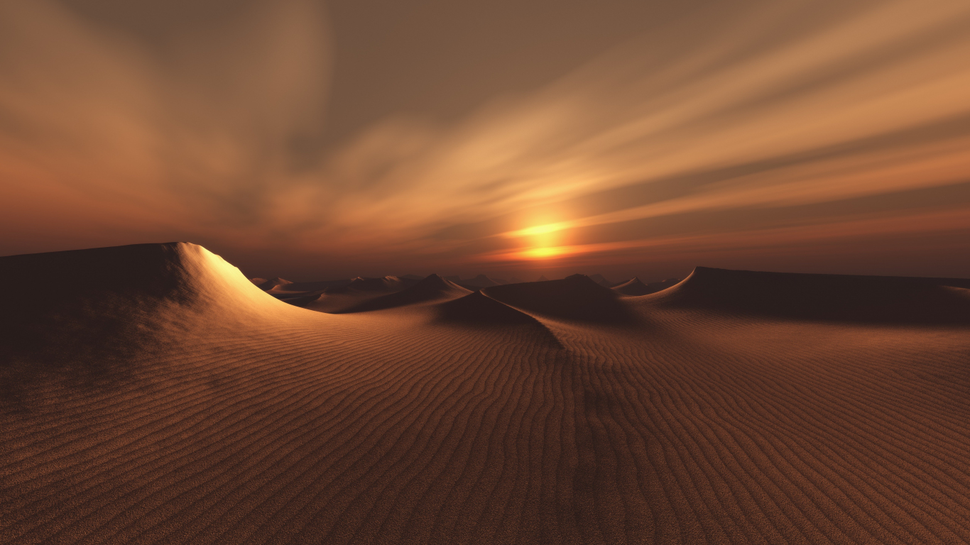 Premium Photo  Burn sand desert sunset wallpaper image ai generated art