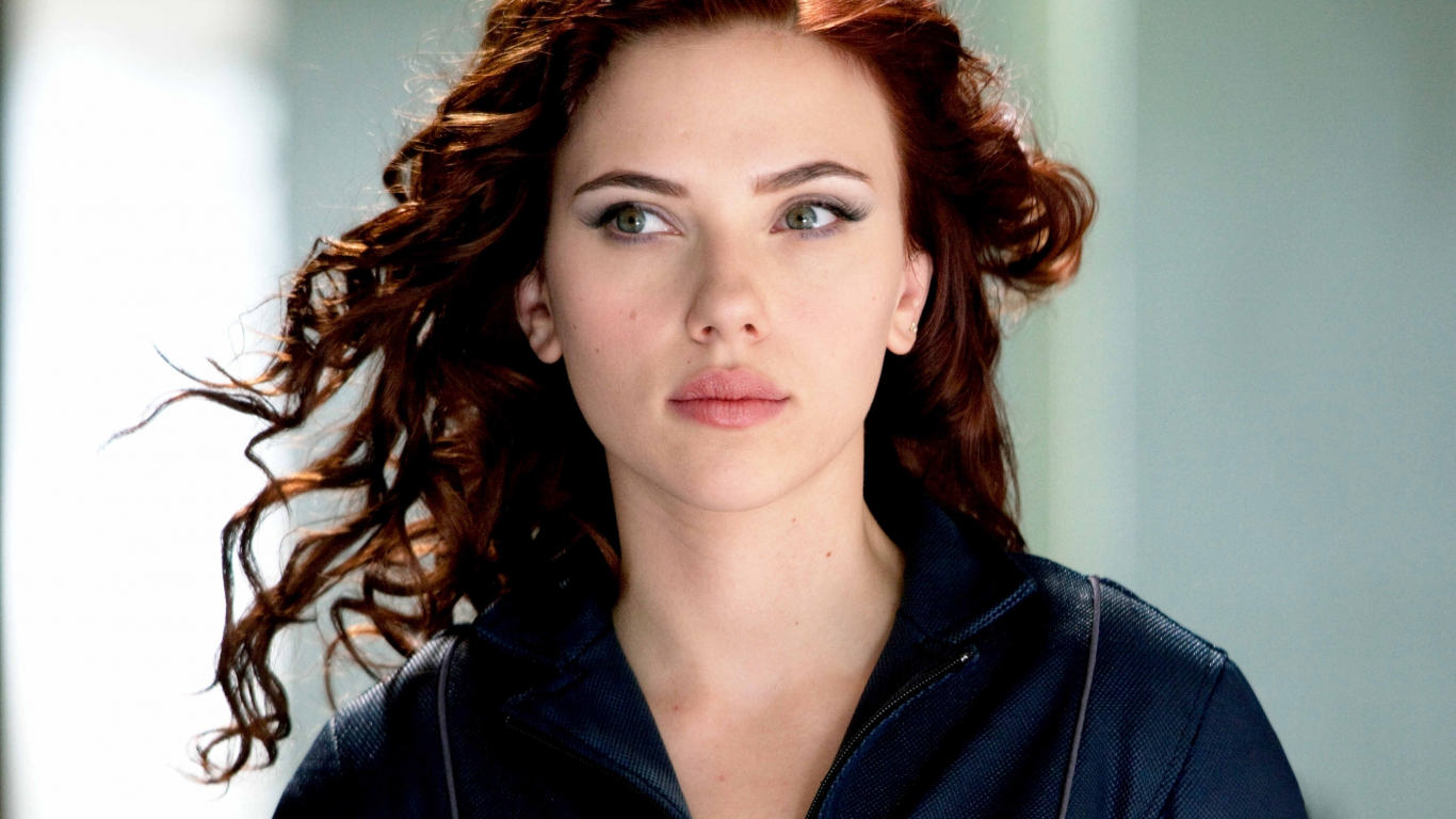 Black Widow, Scarlett Johansson, movie, actress, 1366x768 wallpaper