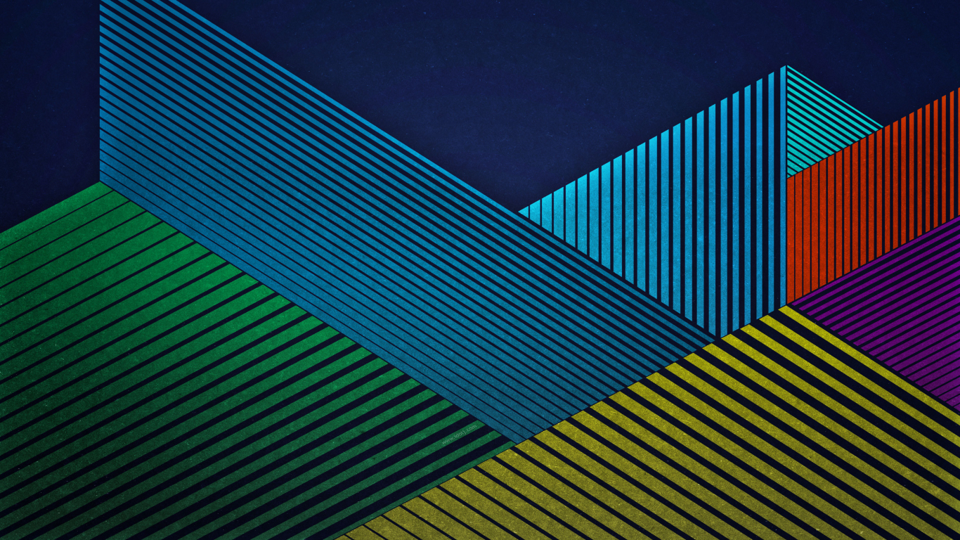 Strips, colorful, abstract art, 1366x768 wallpaper