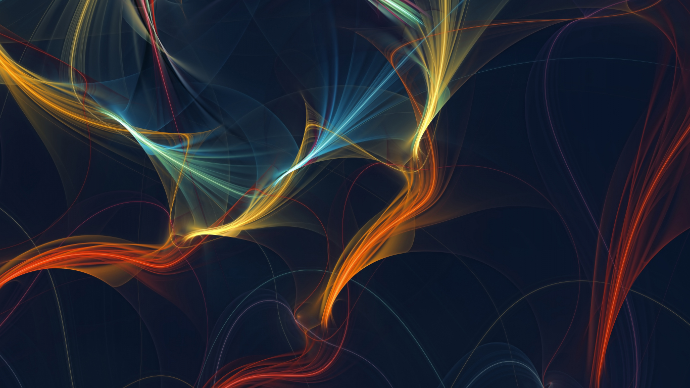 Download 1366x768  wallpaper abstract  colorful lines 