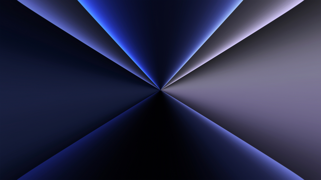 Download wallpaper 1366x768 black dark-blue sharp point, diamond angle ...