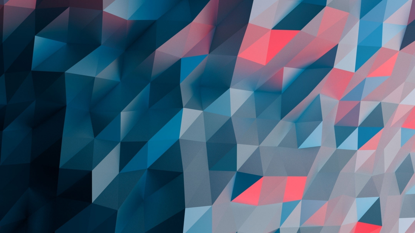 Multi-color, polygons, art, 1366x768 wallpaper