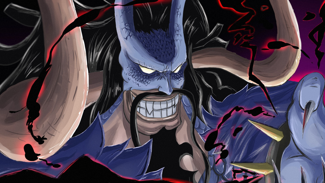 Download wallpaper 1366x768 kaido, one piece, anime, 2023, tablet ...