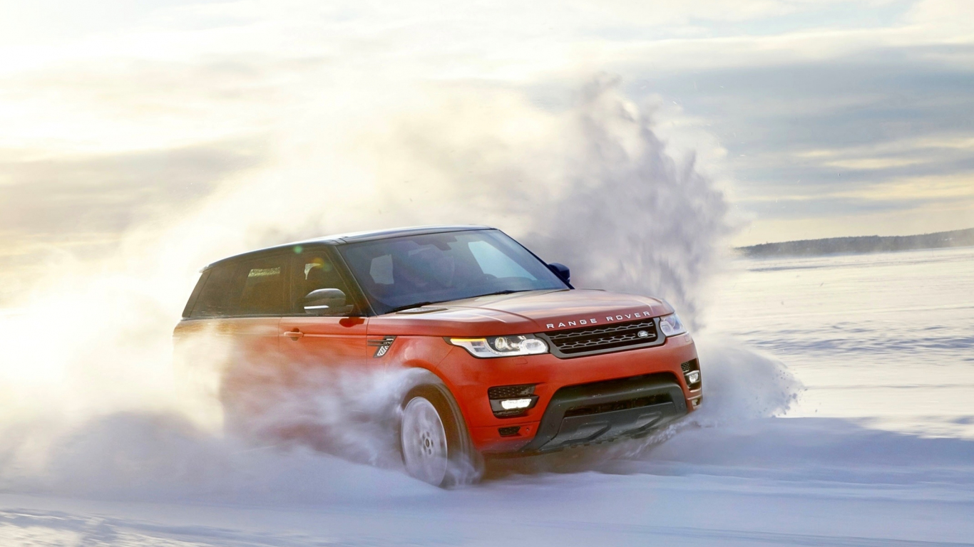 Download wallpaper 1366x768 off-road, luxury car, range rover, tablet,  laptop, 1366x768 hd background, 16370