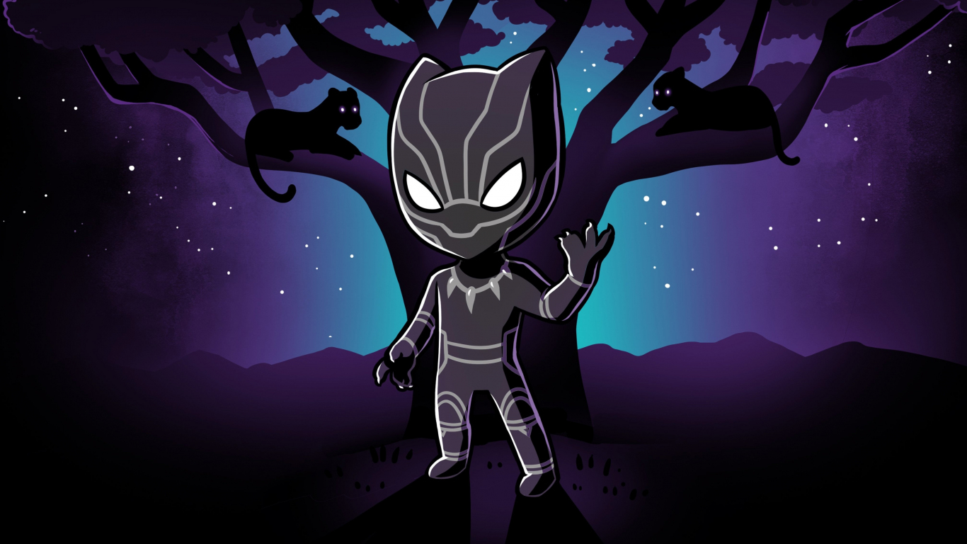 Black Panther superhero art wallpaper background 