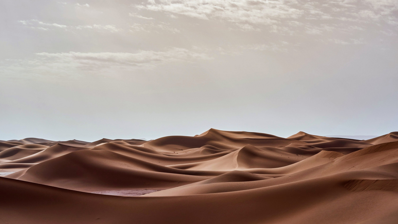 Landscape, desert dunes, nature, 1366x768 wallpaper
