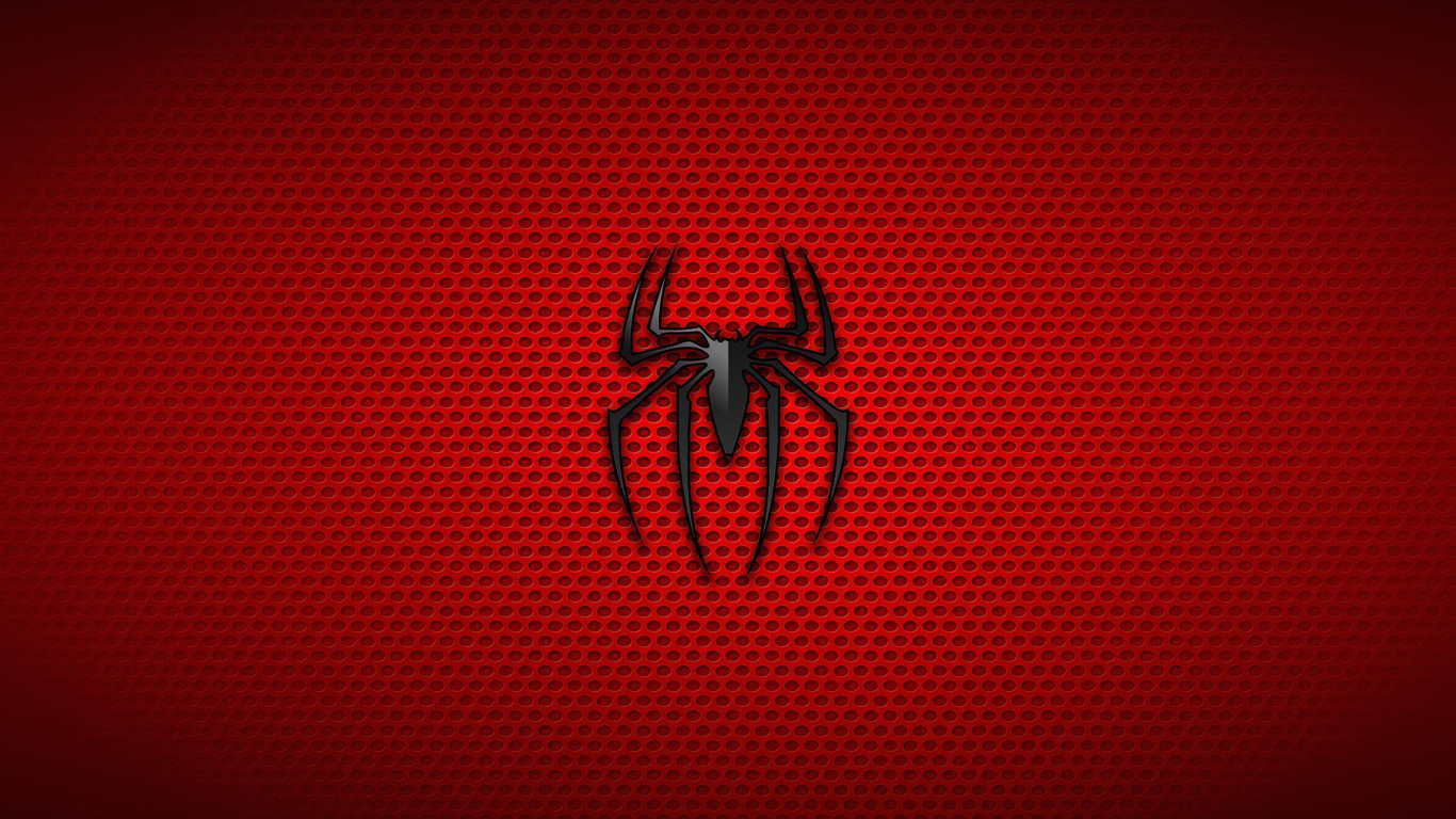 Spider-man black logo minimal wallpaper background - Eyecandy for your  XFCE-Desktop 