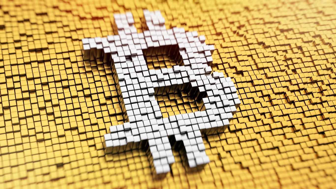 abstract bitcoin logo