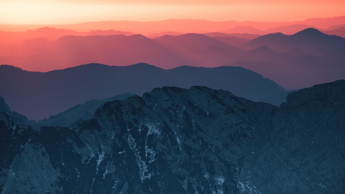 1366x768 Red Mountains Morning Minimal 4k Laptop HD ,HD 4k Wallpapers ,Images,Backgrounds,Photos and Pictures