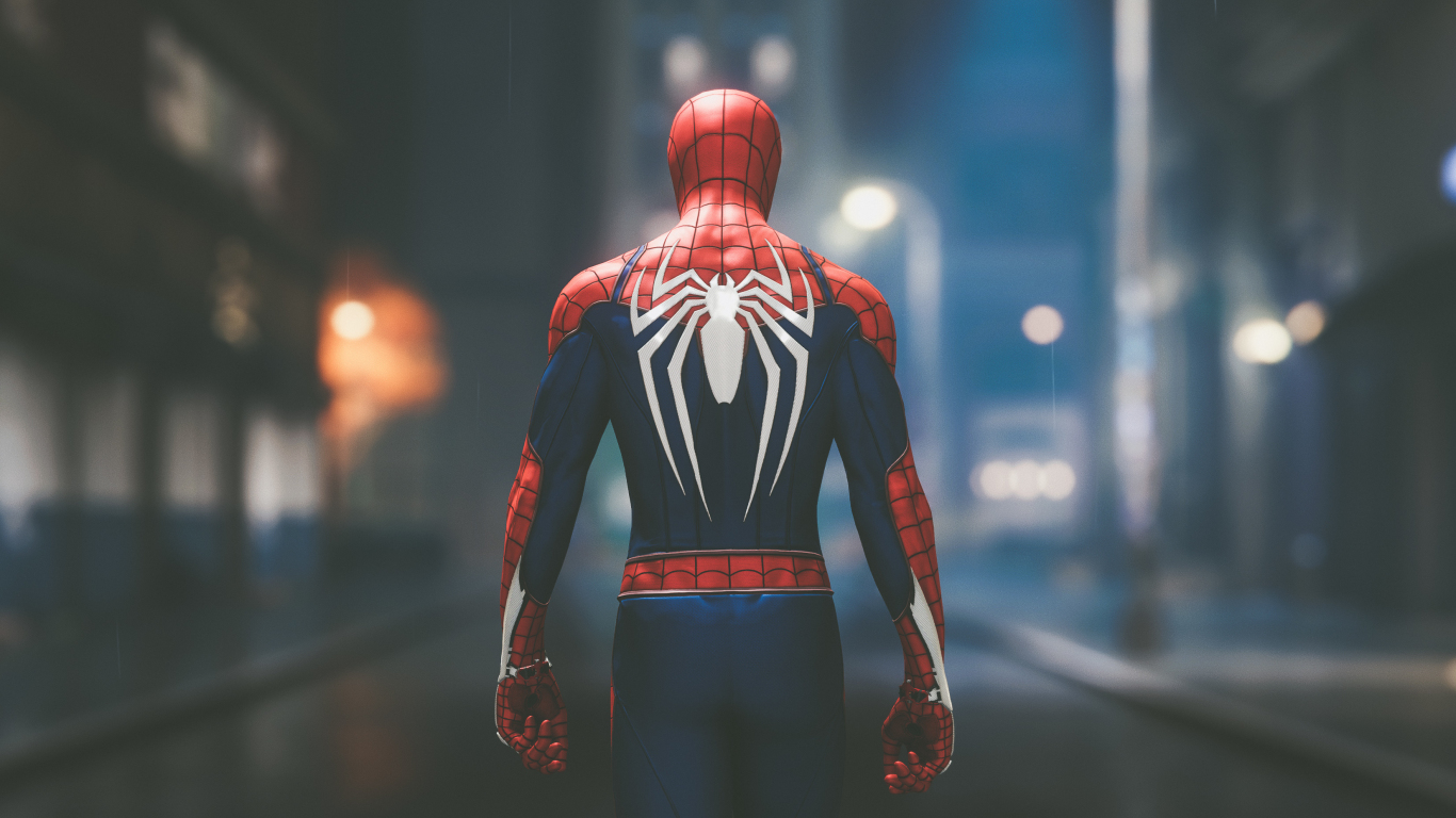 Download wallpaper 1366x768 video game, marvel, ps4, spider-man, tablet,  laptop, 1366x768 hd background, 15341