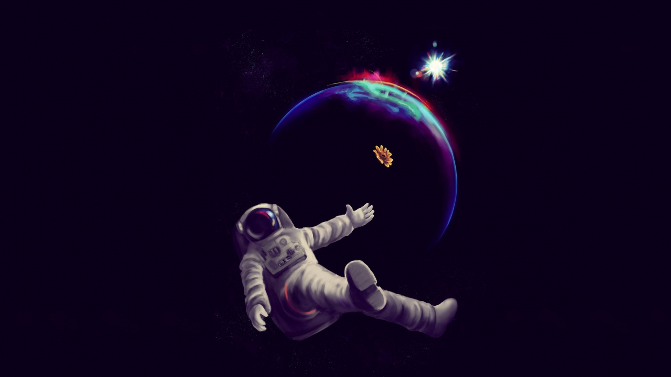 astronaut space wallpapers 1366 x 768