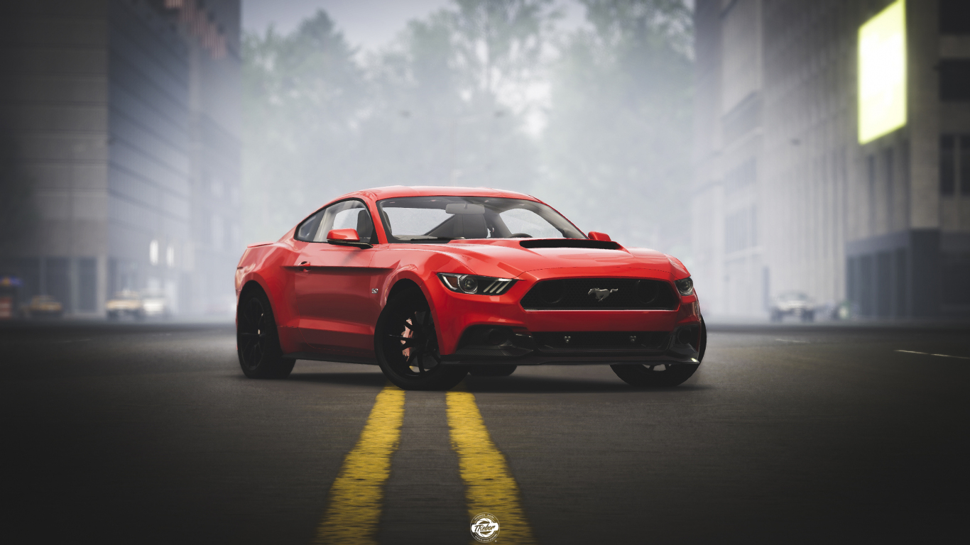 Download wallpaper 1366x768 ford mustang, the crew 2, video game, tablet,  laptop, 1366x768 hd background, 19538