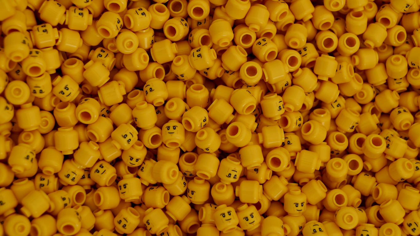 Yellow, Lego, toy, 1366x768 wallpaper
