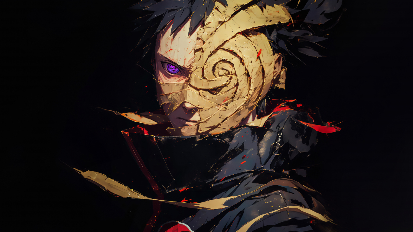 Download wallpaper 1366x768 obito uchiha, behind the masked, avenger of  anime, art, tablet, laptop, 1366x768 hd background, 30515