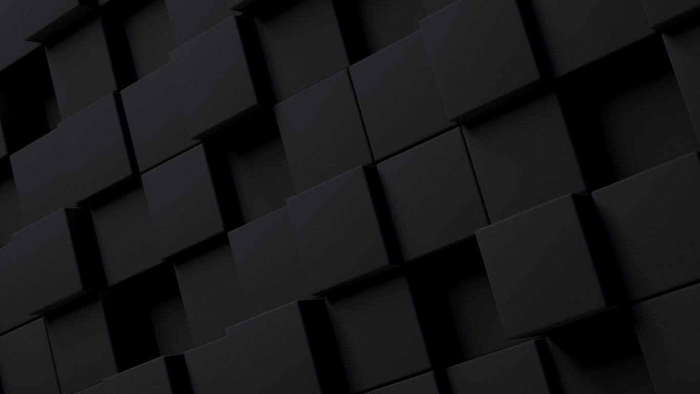 Black pattern dark cubes abstract wallpaper background - KDE Store