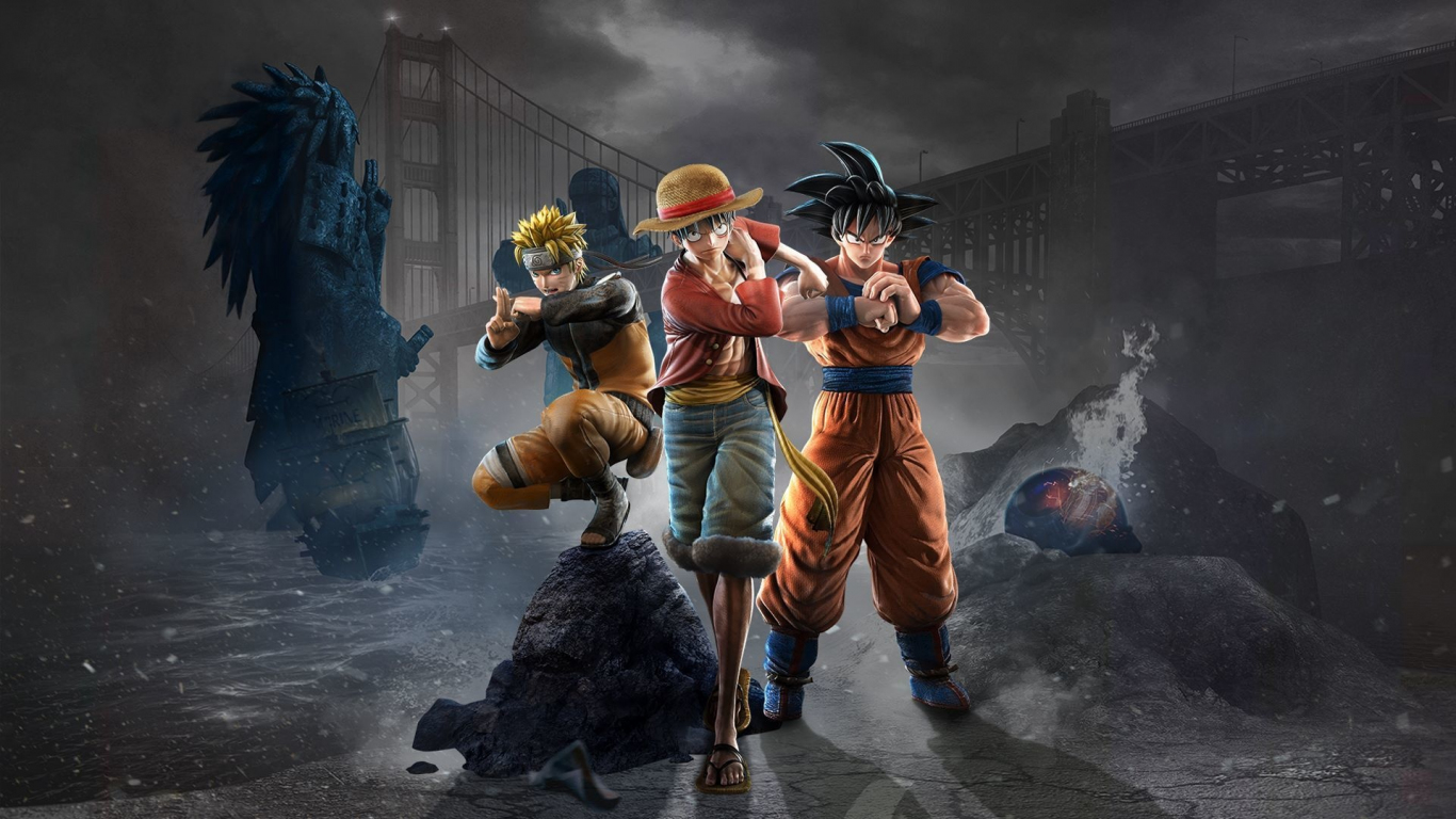 Download Wallpaper 1366x768 Anime Jump Force Naruto Dragon Ball One Piece Video Game Tablet Laptop 1366x768 Hd Background