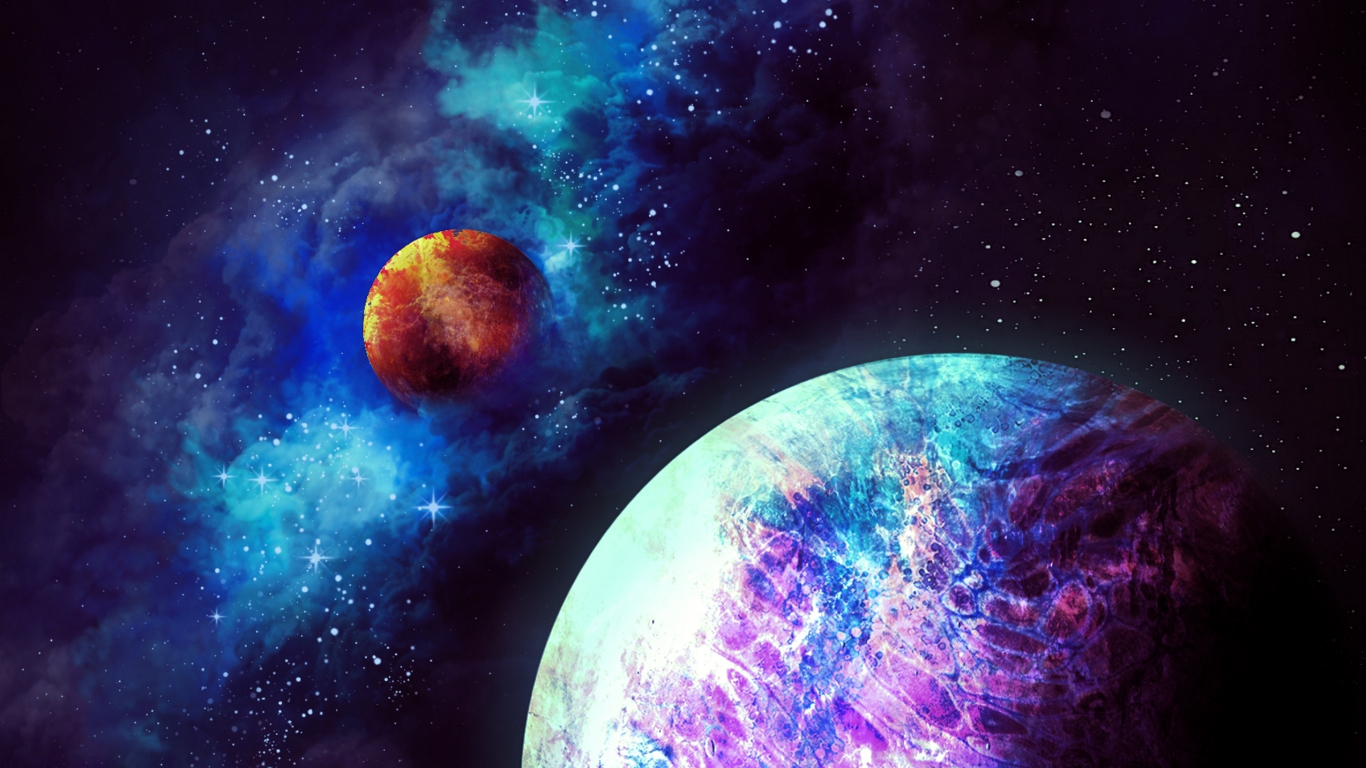 Planets nebula galaxy wallpaper background 