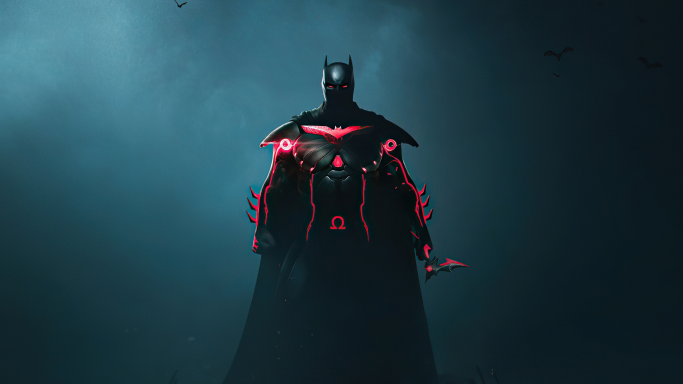 Red glow batman art wallpaper background 