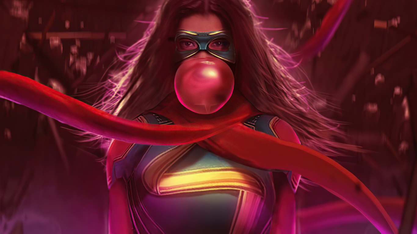 Ms. Marvel 2022 fan art wallpaper background 