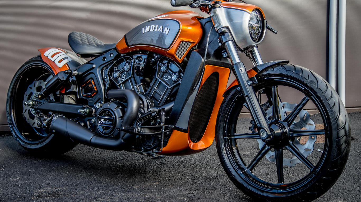 Indian Motorcycle, Metz Scout Bibber Hundred, bike, 1366x768 wallpaper