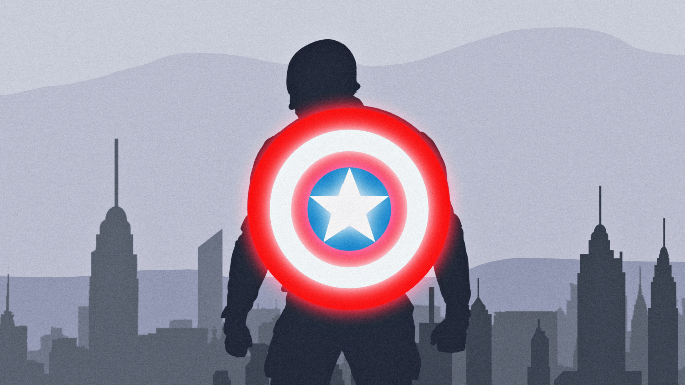 Captain america shield marvel minimal wallpaper background 