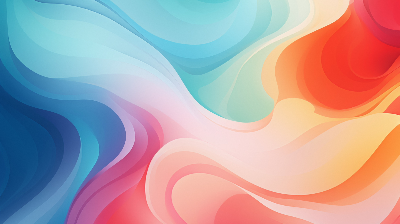 Download wallpaper 1366x768 art abstract, colorful, waves, tablet ...