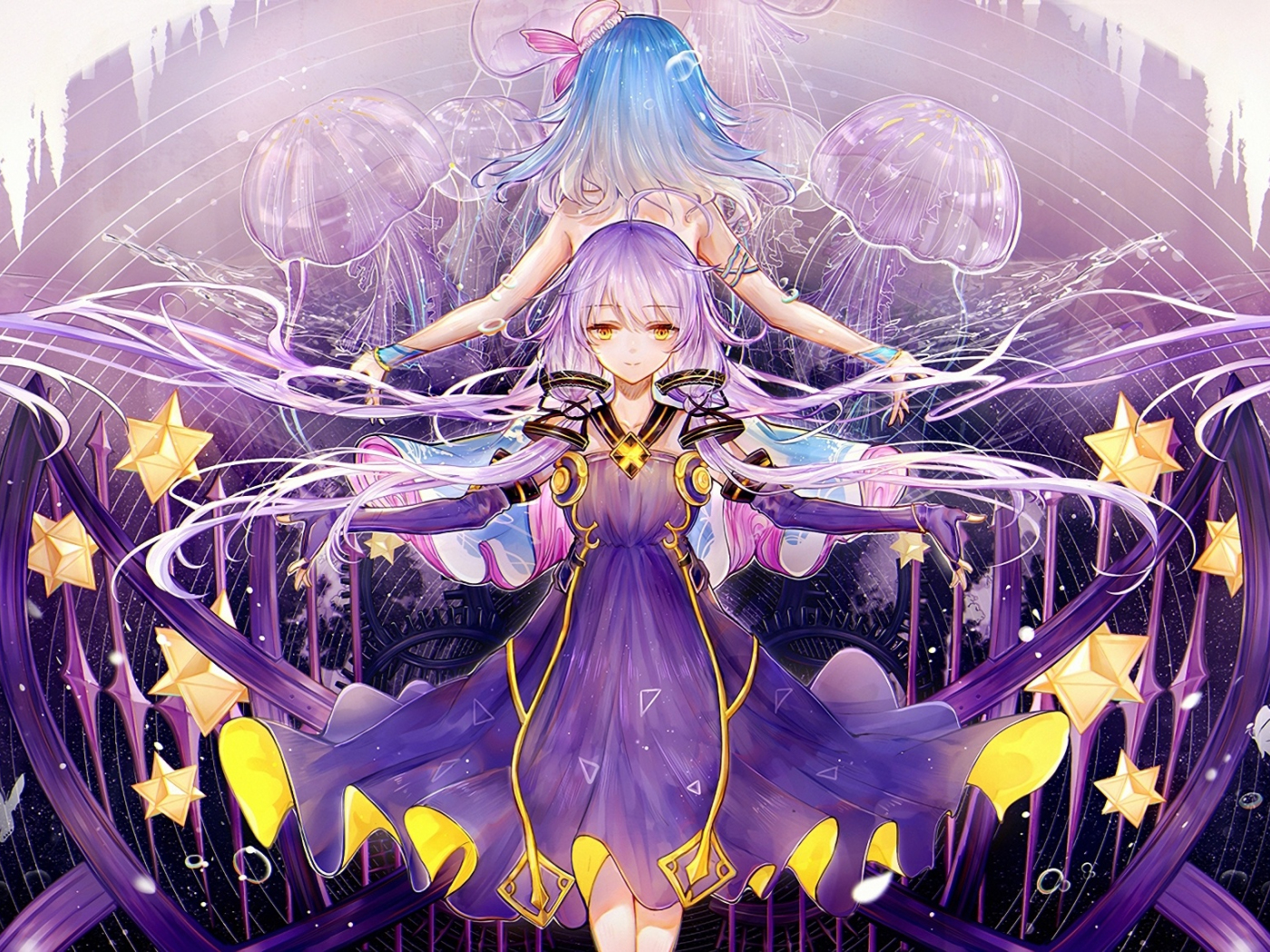 Download wallpaper 1400x1050 stardust, vocaloid, anime girl, standard 4:3  fullscreen 1400x1050 hd background, 5414