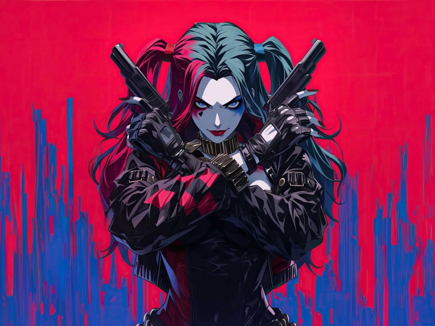 Download wallpaper 1400x1050 deadly & bold, harley quinn, fan art ...