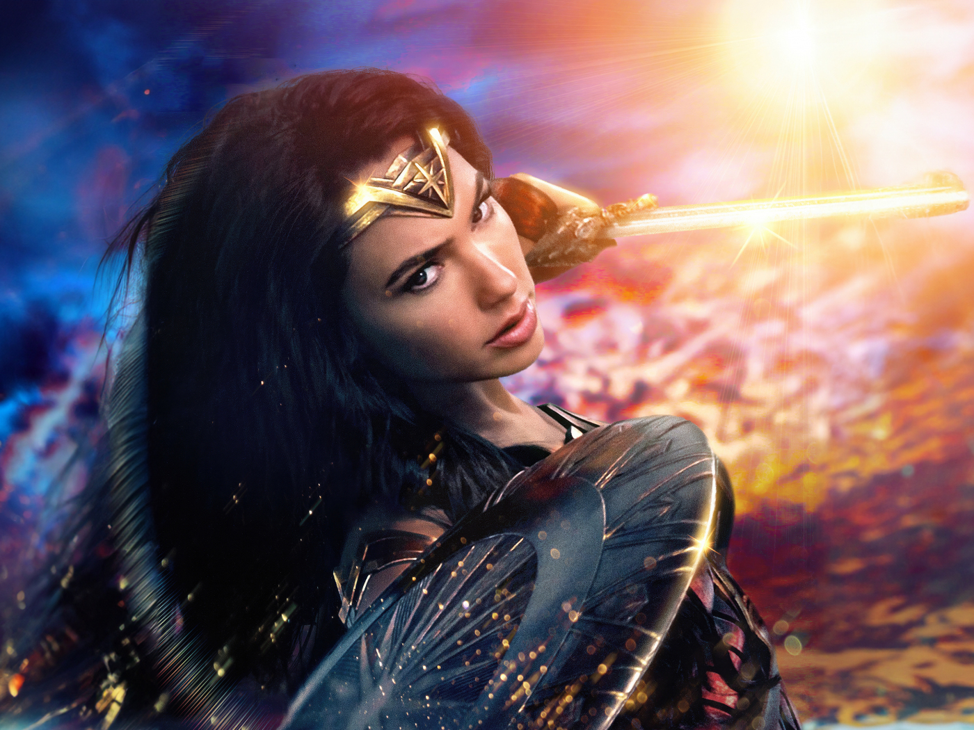 Download wallpaper 1400x1050 wonder woman, justice league's hero ...