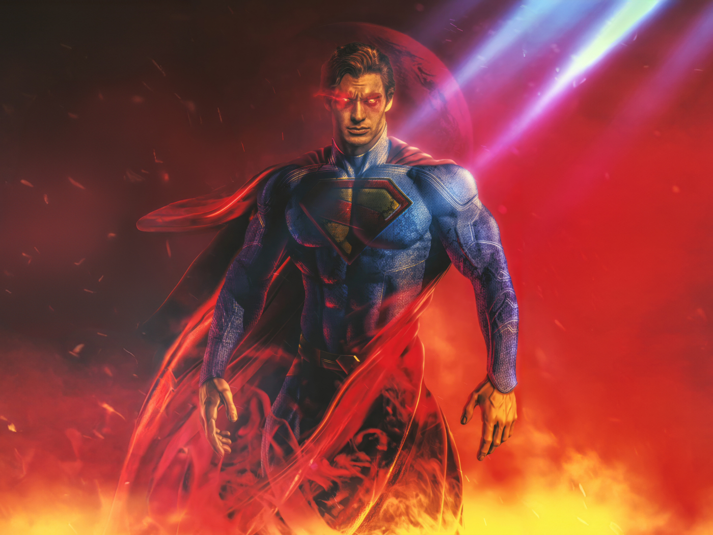 Download wallpaper 1400x1050 superman, man of steel on earth, mighty ...