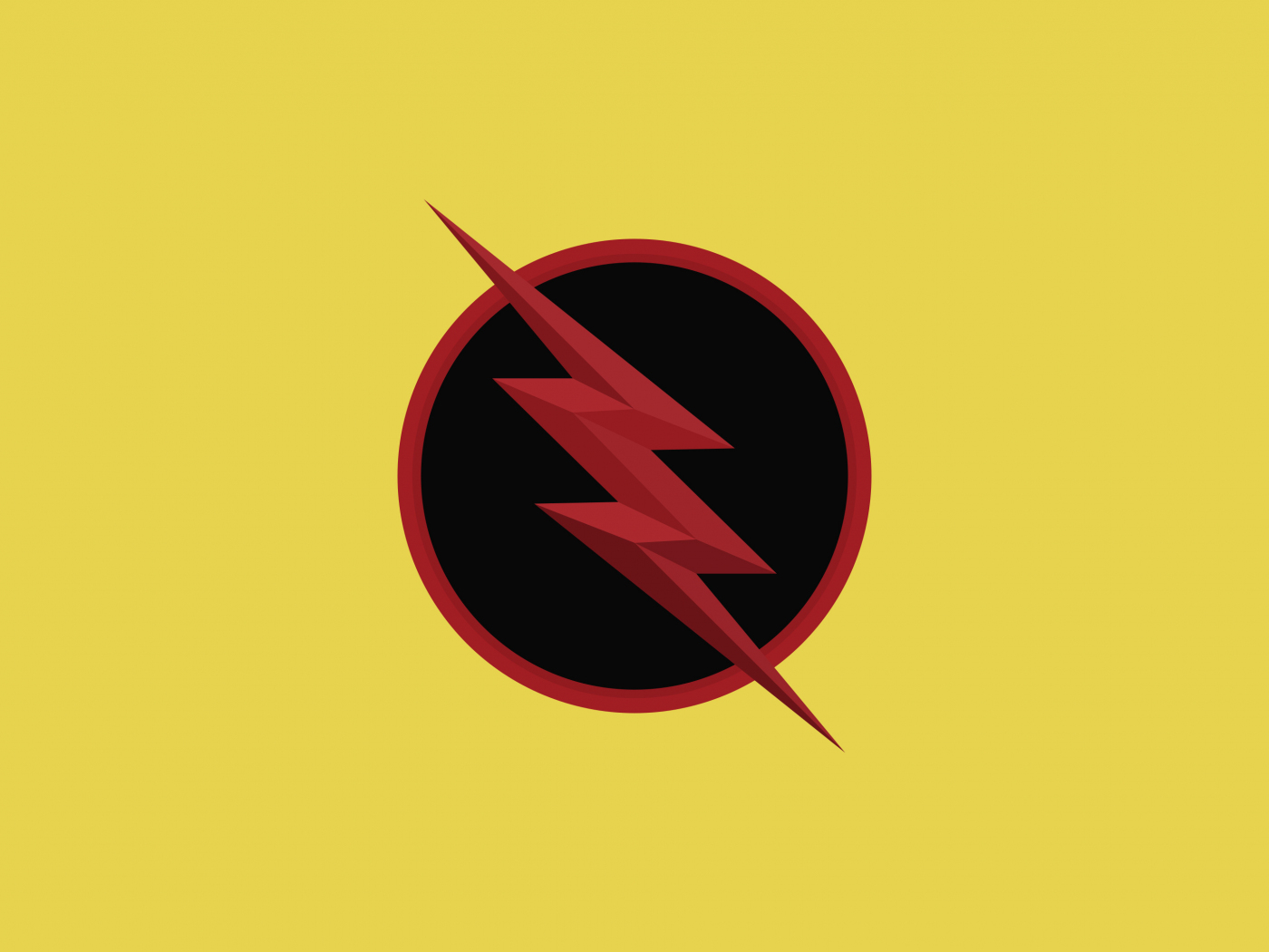 Reverse flash, logo, dc comics, minimal, 1400x1050 wallpaper