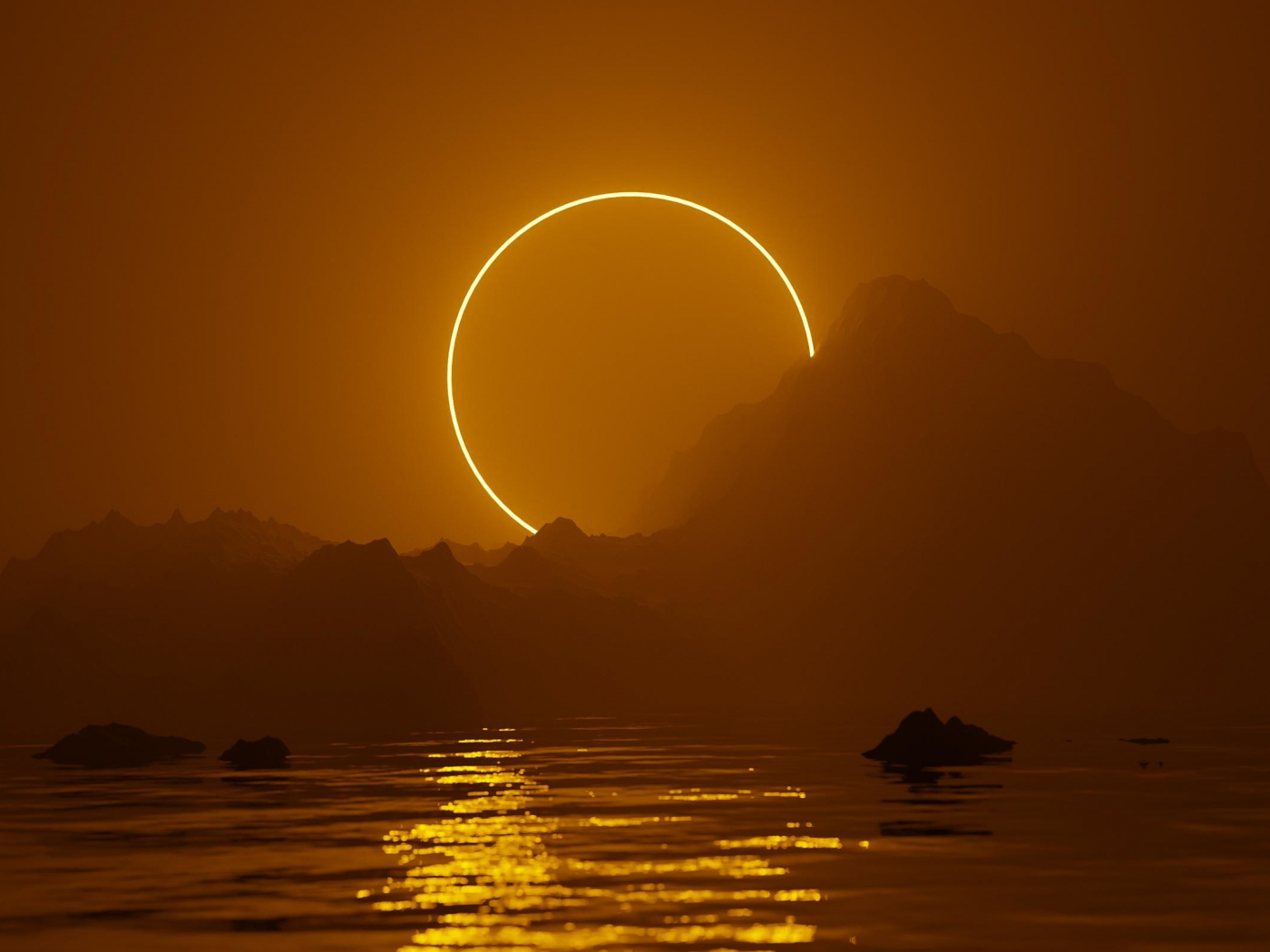 Солнечное затмение вид с Луны