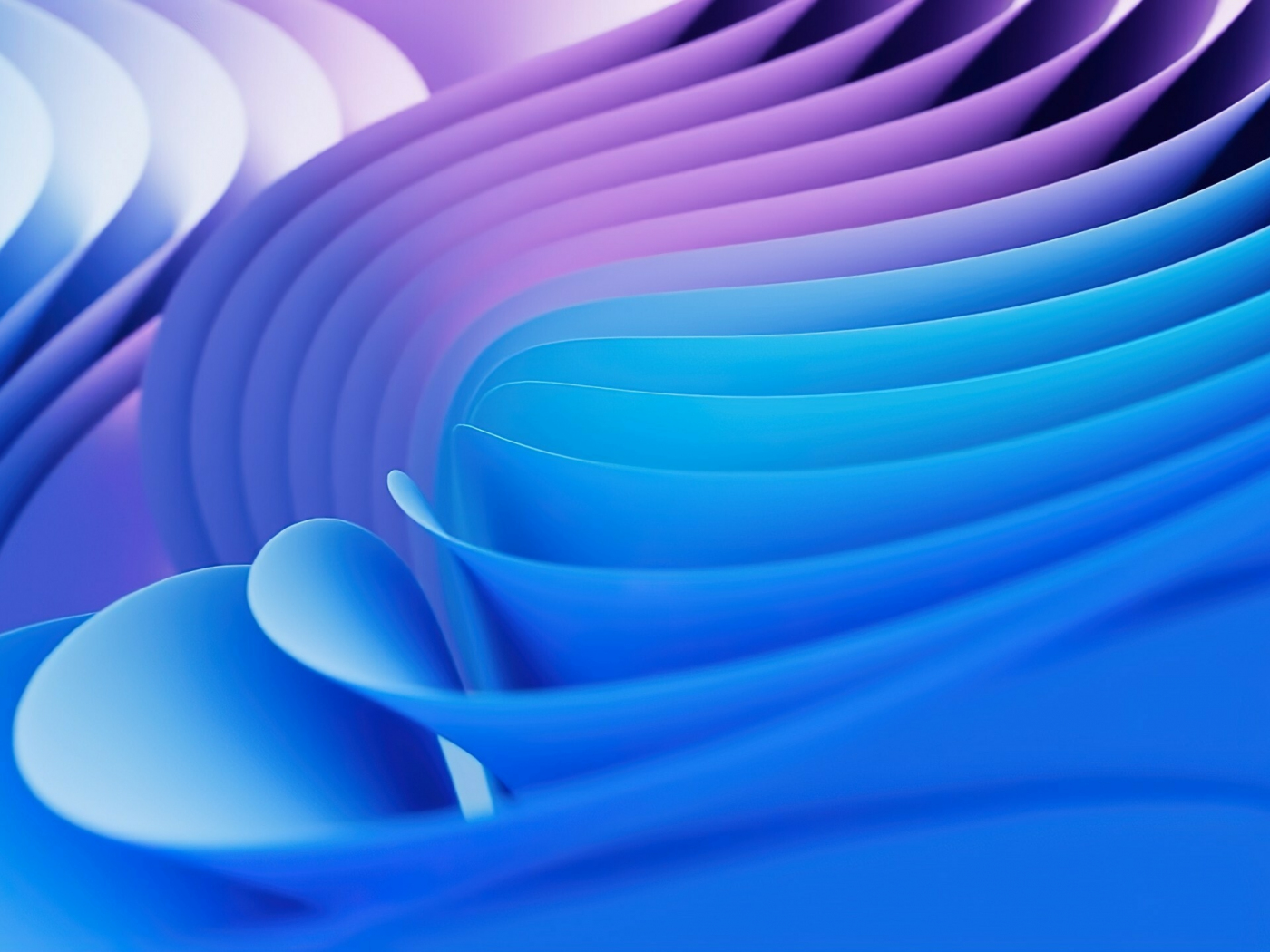 Download wallpaper 1400x1050 windows 11, blue-violet edges, paper ...