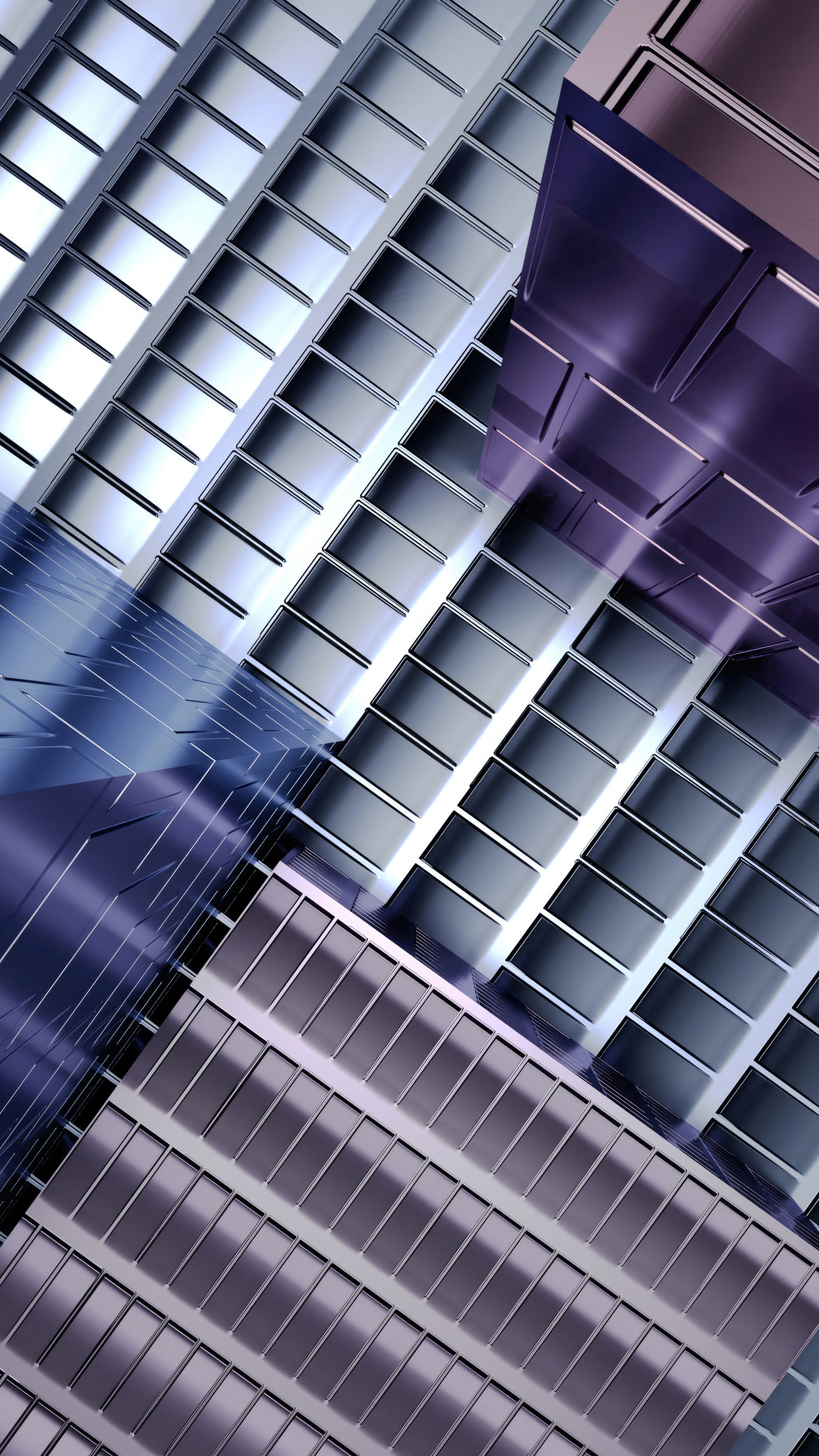 Metal grid structure, abstract, shine, 1440x2560 wallpaper