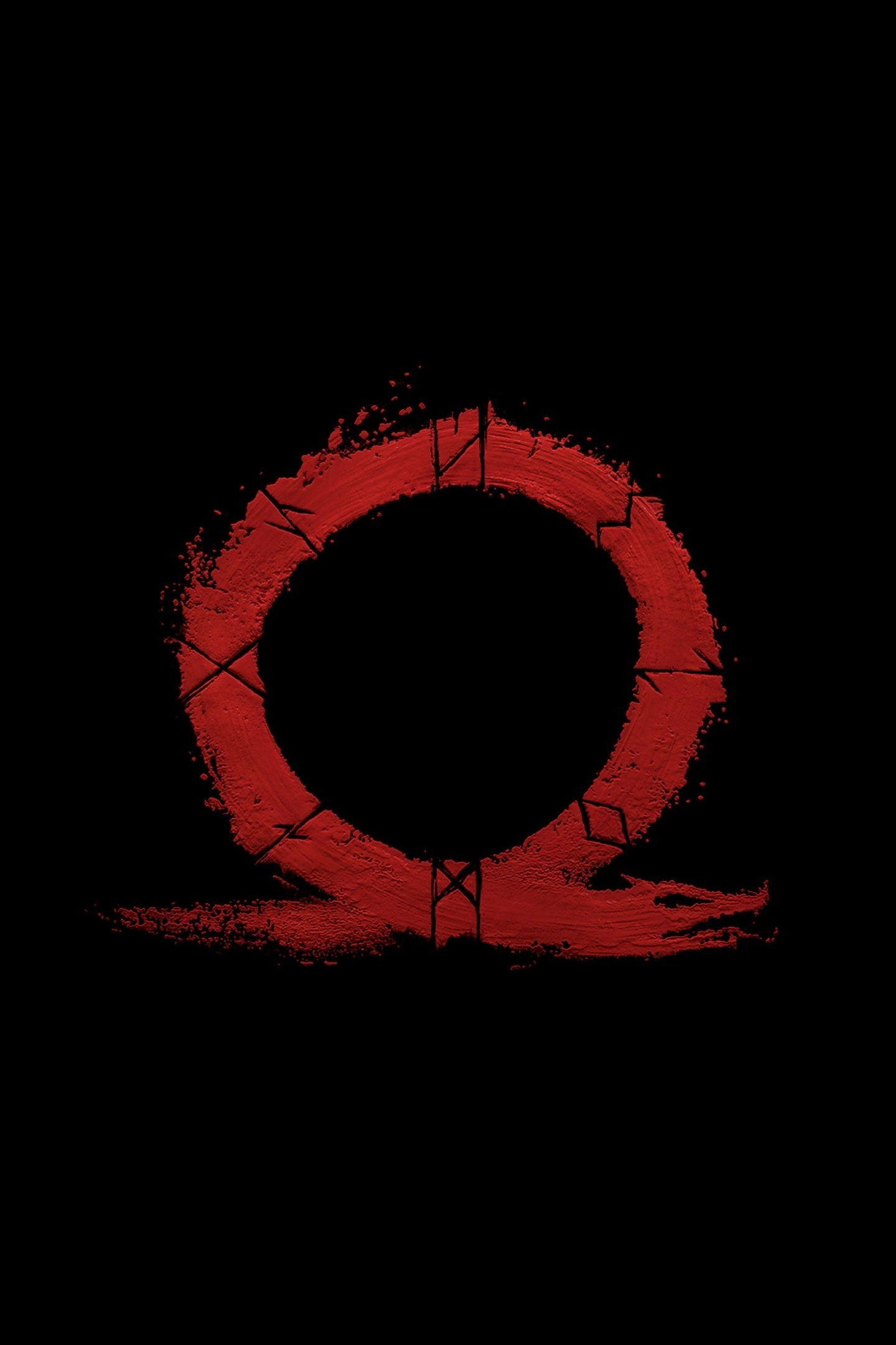 Download 1440x2560 Wallpaper God Of War Omega Logo Video Game