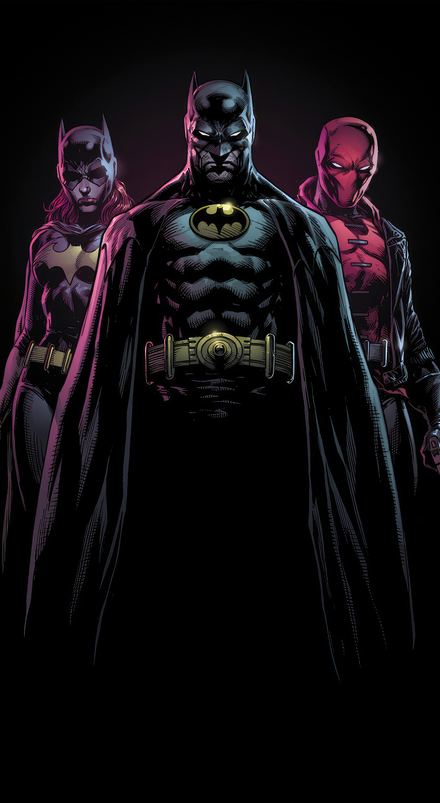 Bat-family, superhero, 1440x2630 wallpaper