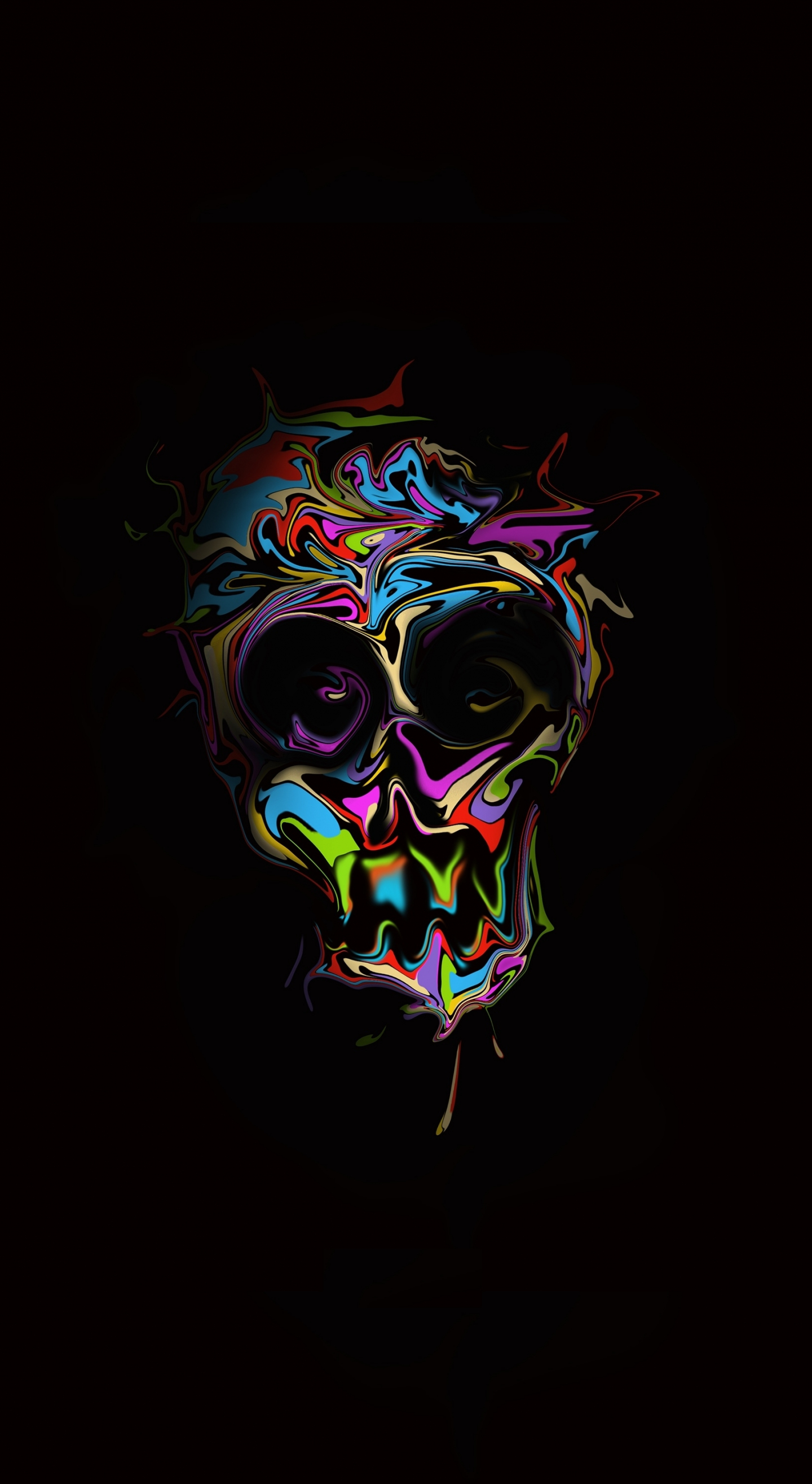 Download wallpaper 1440x2630 glitch, colorful skull, dark, artwork, samsung  galaxy note 8, 1440x2630 hd background, 21923