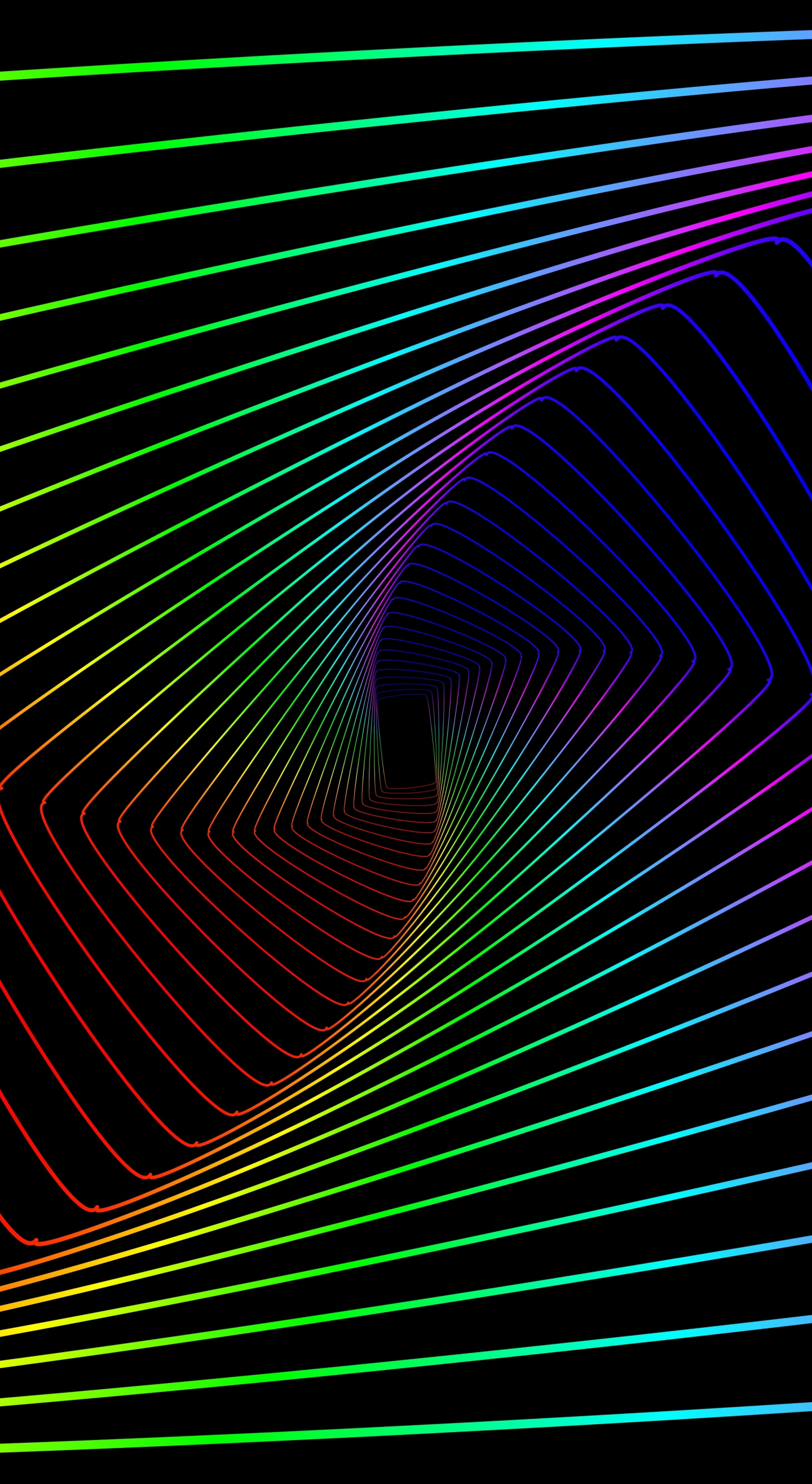 Colorful lines, swirl, abstract, minimal, 1440x2630 wallpaper
