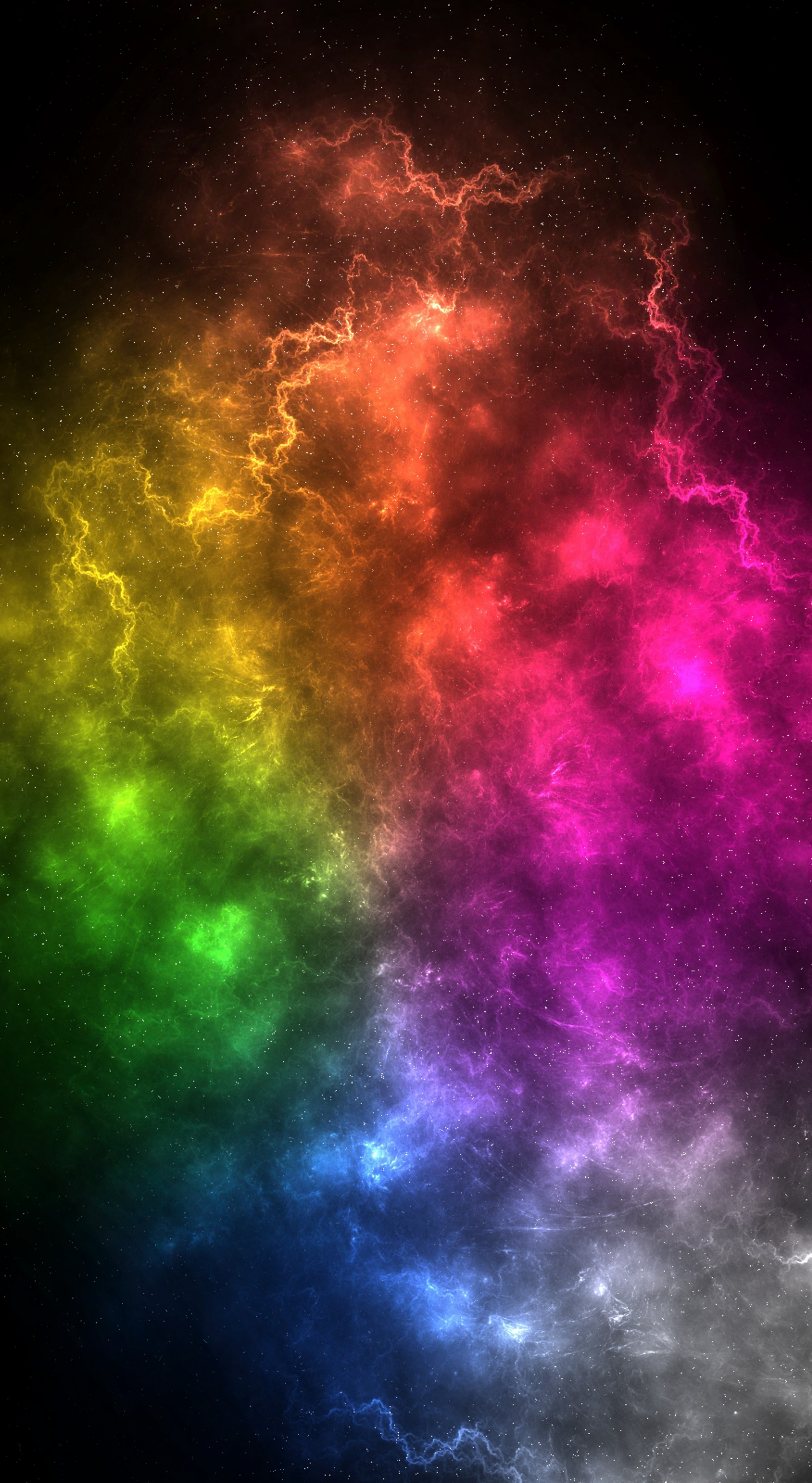 Download 1440x2630 wallpaper nebula, colorful, energy clouds, cosmos