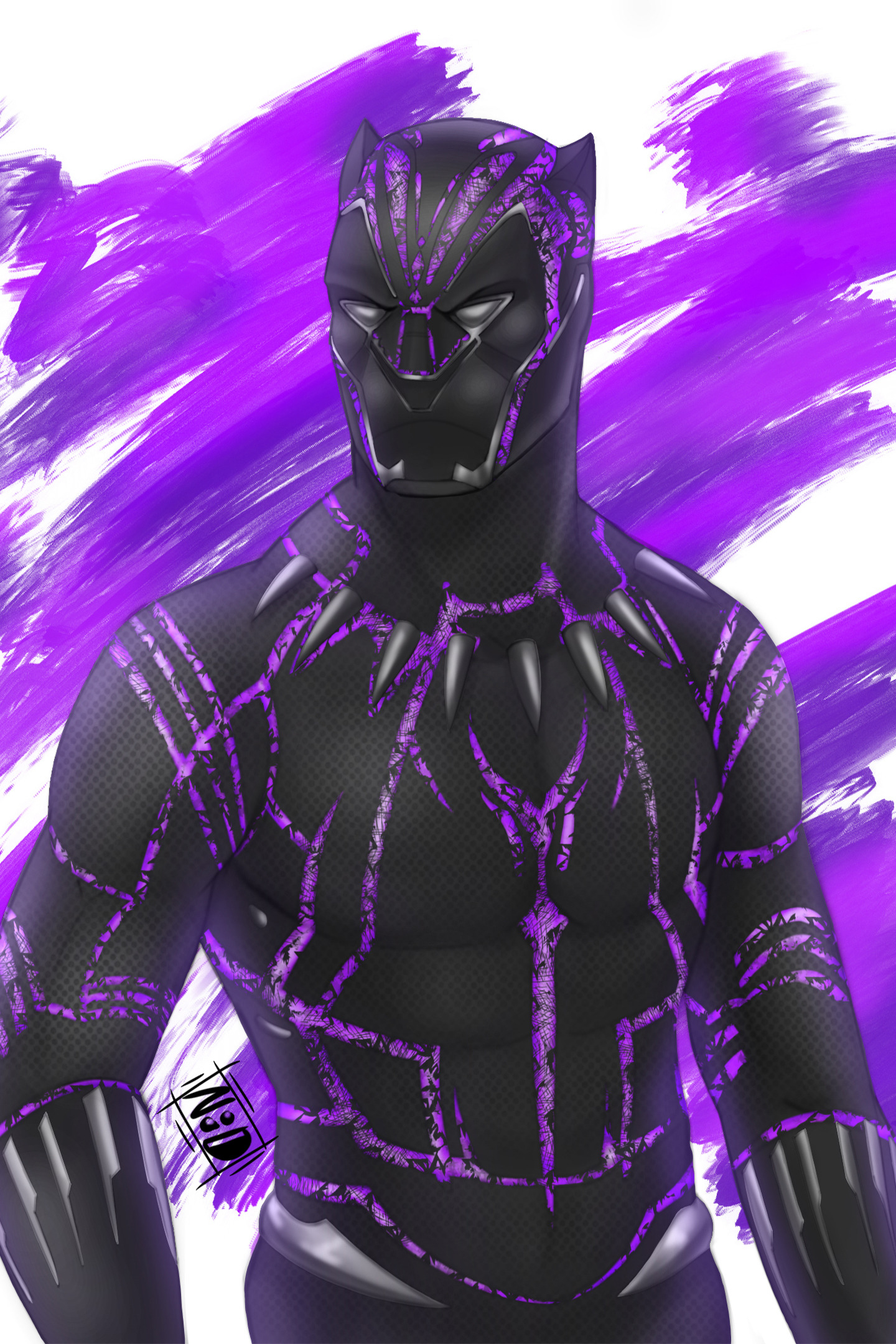 Download 1440x2630 wallpaper  black  panther  superhero fan 